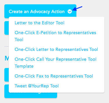 Create an advocacy action